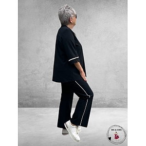 Only-M Sporty Travel Pique Pantalon Navy/Piping